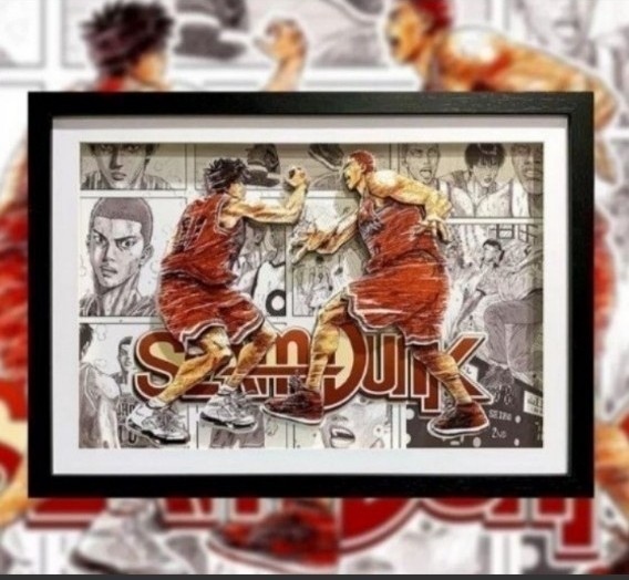SLAM DUNK スラムダンク 立体画 3D アート 湘北高校バスケ部 SLAM DUNK スラムダンク 立体画 3D アート 湘北高校バスケ部