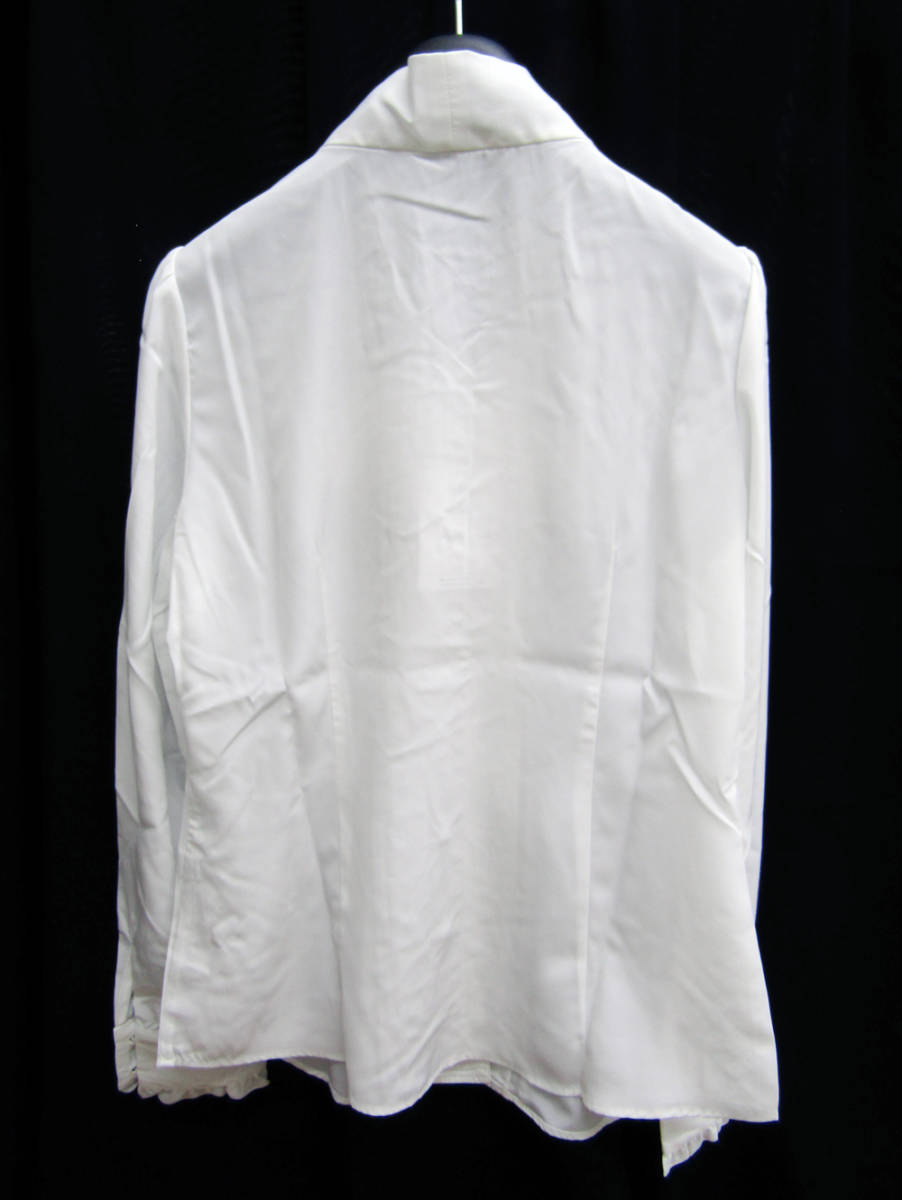  long sleeve blouse 11 number white ribbon .. bow Thai polyester 100% Chorus poetry . inner commuting unused goods 