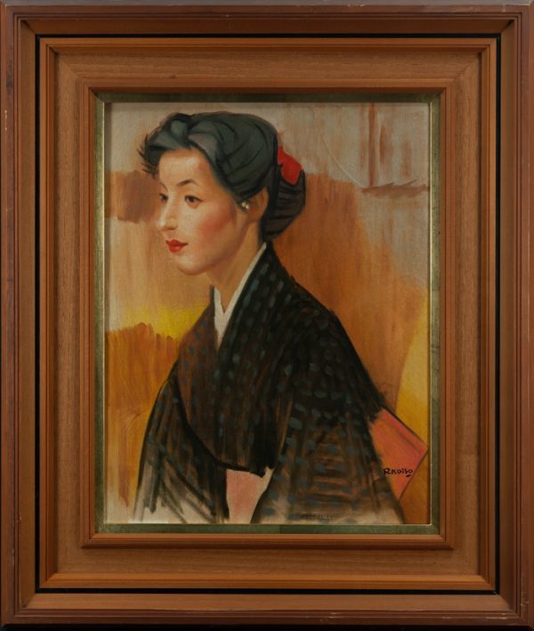 Yahoo!オークション - 小磯良平 油絵 手描き《八千草薫の肖像 Yahoo!オークション - 小磯良平 油絵 手描き《八千草薫の肖像