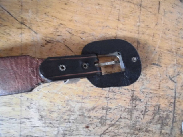 ao031 英国製 vintage LA ROCKA leather belt 80s MADE IN ENGLAND ラロッカ 革ベルト レザーベルト ストレイキャッツ ジョンソンズ 当時物_画像8
