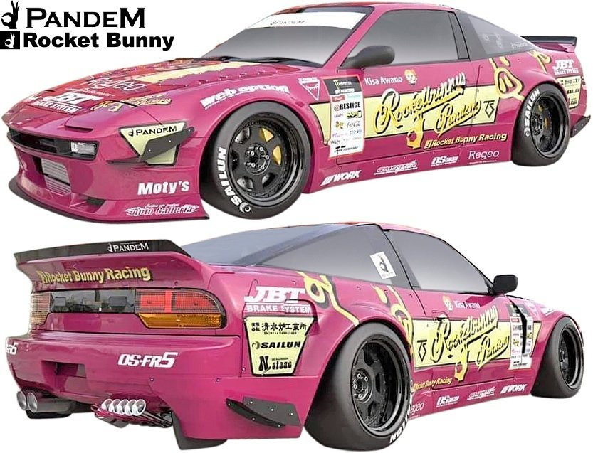 【M's】日産 180SX RPS13 中期 後期 (1991y-1999y) Rocket Bunny PANDEM V3 ダック ウイング ／／ FRP パンデム エアロ パーツ ダックビル_画像2