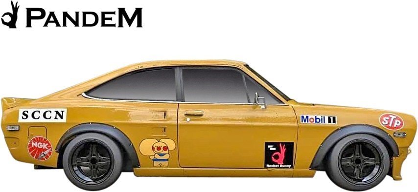 【M's】 NISSAN Datsun B110 サニー クーペ (1970y-1973y) PANDEM パンデム フェンダー 1台分 エアロ パーツ ワイド オーバー フェンダー_画像1