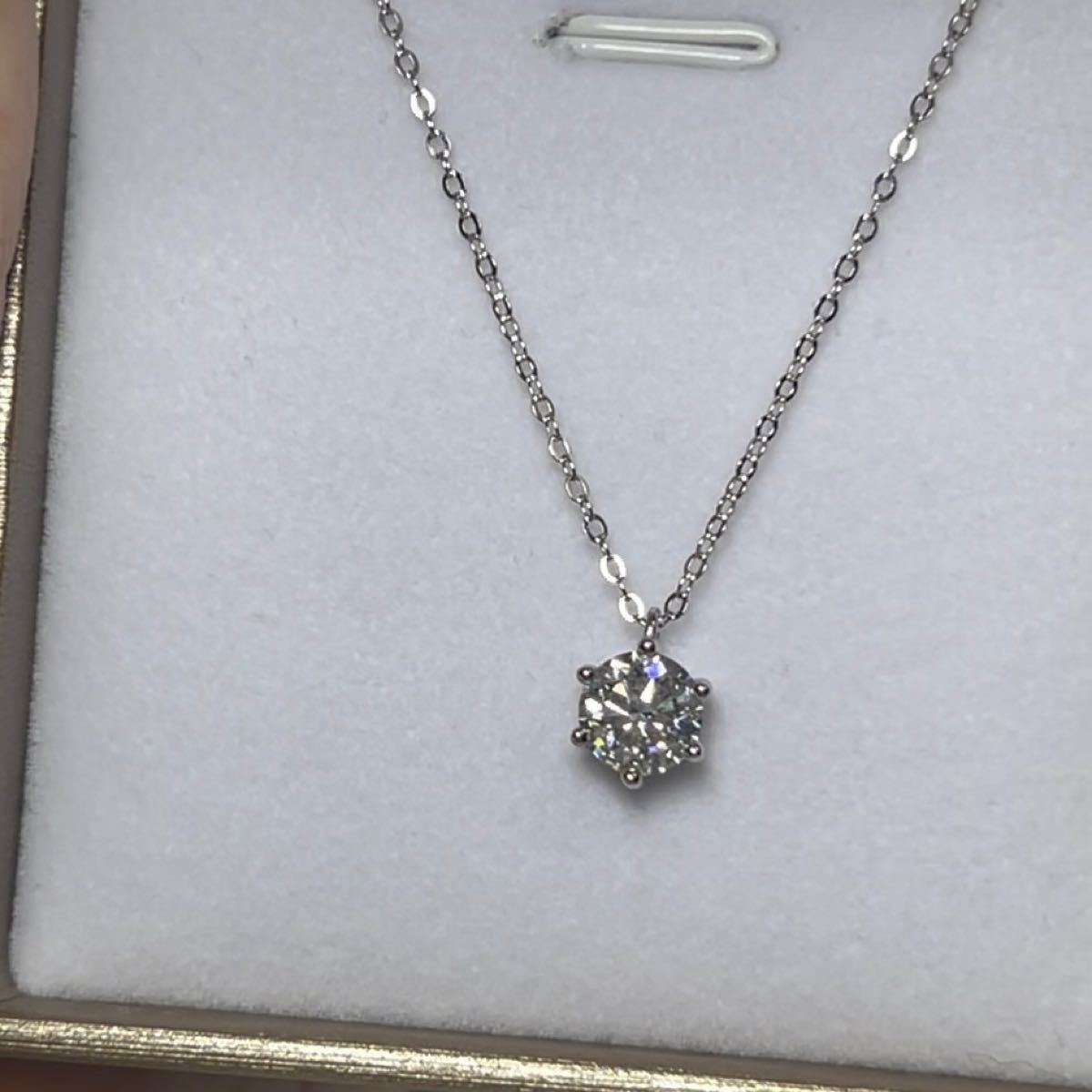 モアサナイト　Moissanite 1ct ネックレス【GRA鑑定書付】S925