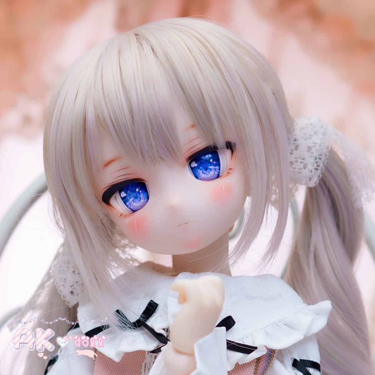 【AK*doll】DDH-29 カスタムヘッド SWセミホワイト レジンアイ付き_画像1