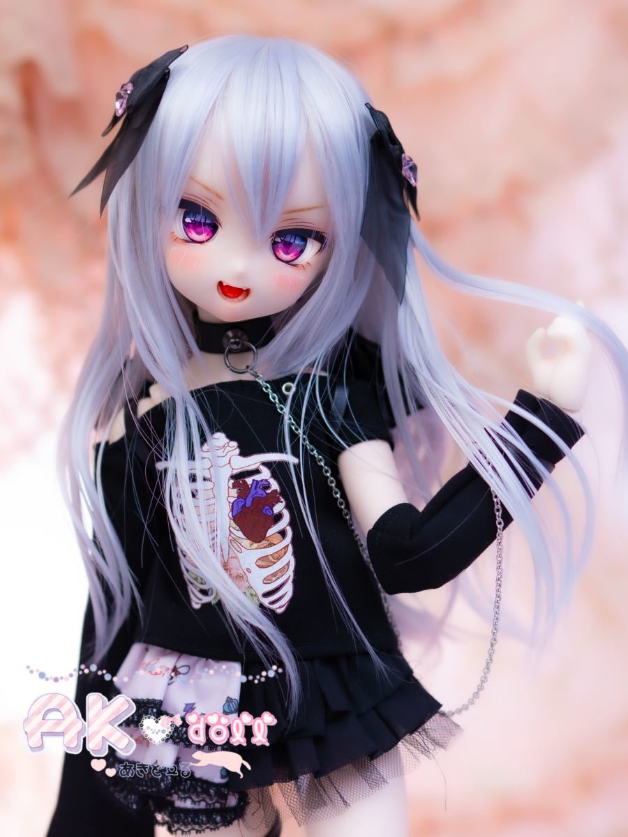 【AK*doll】DDH-22 カスタムヘッド ソフビ盛り SWセミホワイト レジンアイ付き_画像4