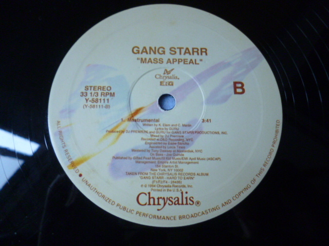 Gang Starr / Mass Appeal 試聴可 12 最高名曲 HIPHOP CLASSIC DJ PREMIER プロデュースの画像2