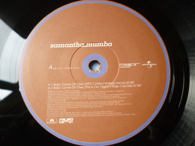 Samantha Mumba / Baby Come On Over 試聴可　オリジナル盤 ドラマティック キャッチー R&B 12_画像3
