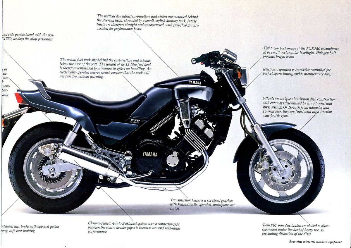 カタログ　YAMAHA FZX750 ヨーロッパ仕様　送料無料_画像3