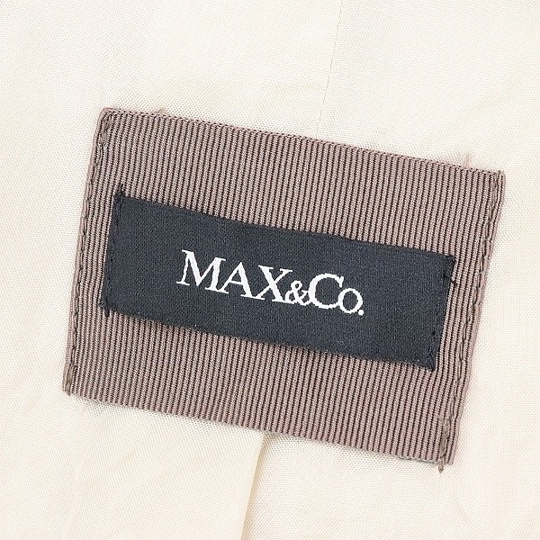 ●MAX&Co./マックス＆コー マックスマーラ コットン ショート コート オフホワイト 40の画像6