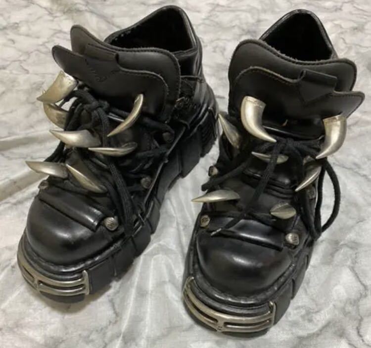 NEW ROCK ニューロック ショートブーツ ブラック サイズ42(26.5 NEW ROCK ニューロック ショートブーツ ブラック サイズ42(26.5