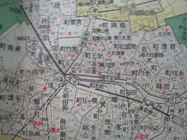 Showa 25 год [ карман type Tokyo классификация карта есть три Tama уезд подробности map ( вписывание много )] старый блок название, уезд часть блок . название / негодный линия столица электро- 26 система восток . река ~ сейчас .., Tokyu шар река линия . линия ( шар электро- )