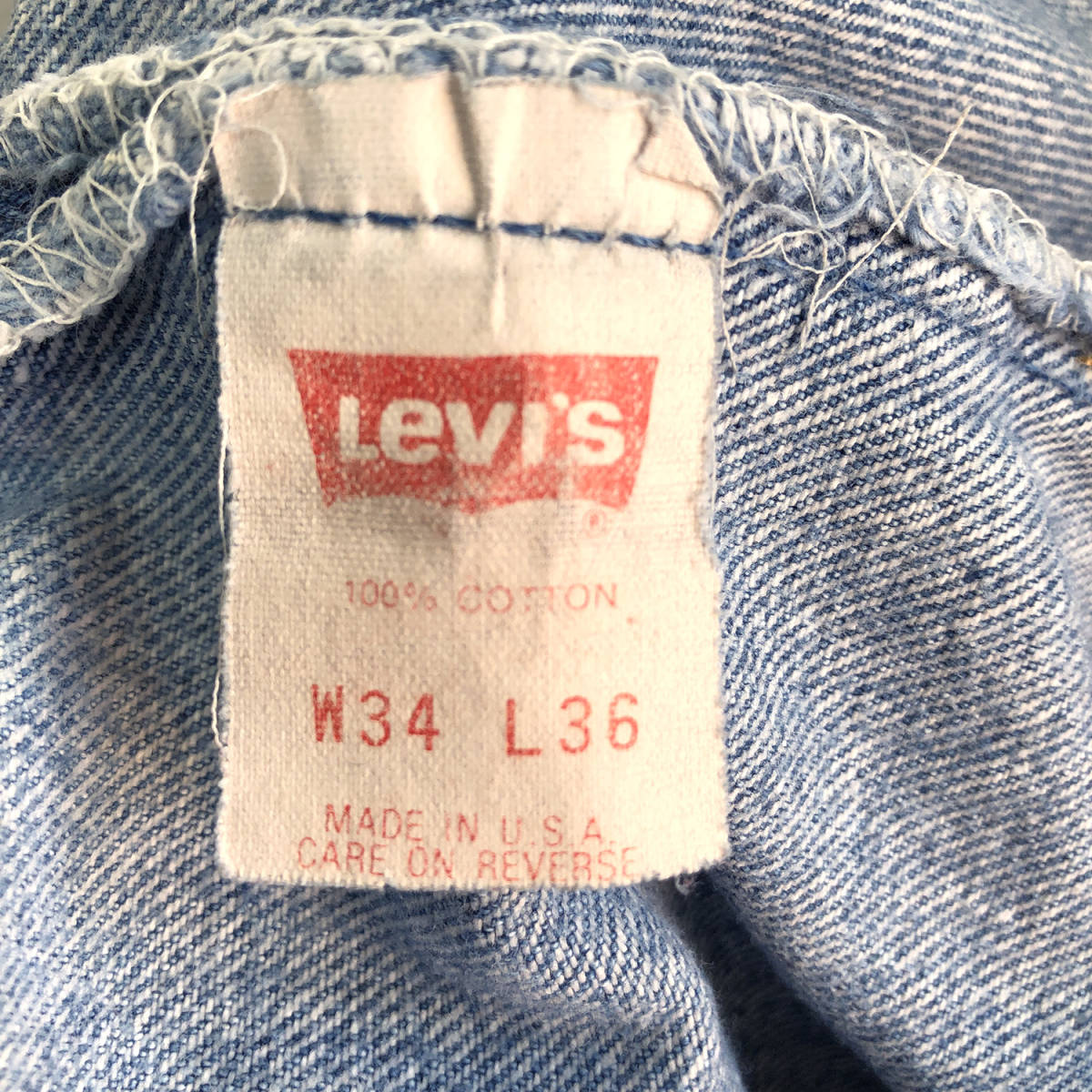 90S 91年 USA製 ヴィンテージ リーバイス 501 ストレート ジーンズ ジーパン デニムパンツ W34 L36 ダメージデニム Levis  古着 CA0218