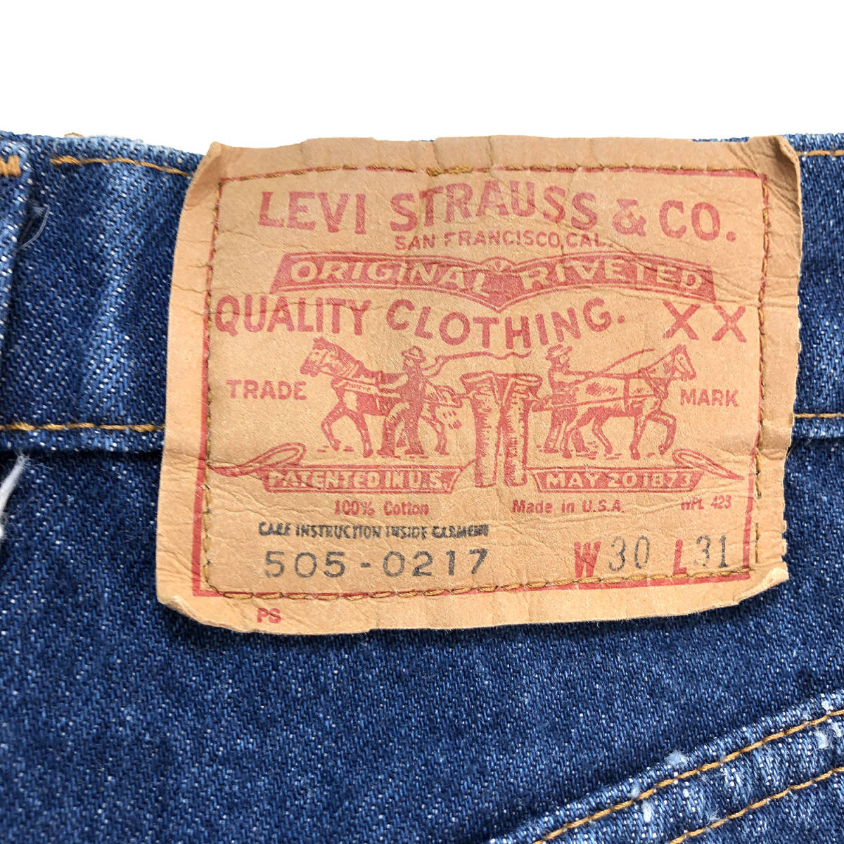 90S USA製 ヴィンテージ リーバイス 505 ストレート ジーンズ デニムパンツ ジーパン W30 L31 Levis アメカジ 古着 CA0256