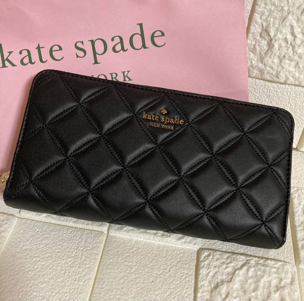 Kate Spade NY ピンク✕花柄　長財布