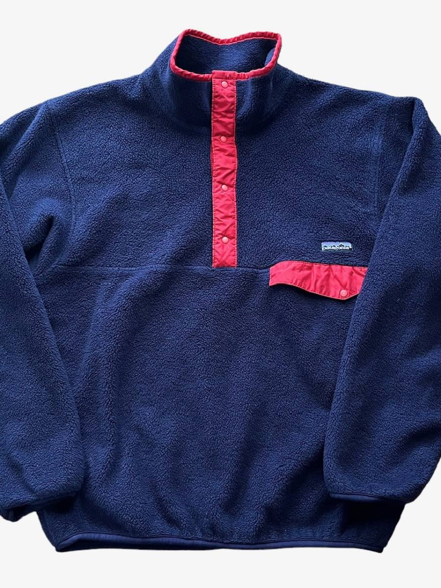 日本最級 パタゴニア patagonia us製 90's スナップＴ25530 ネービーｘ