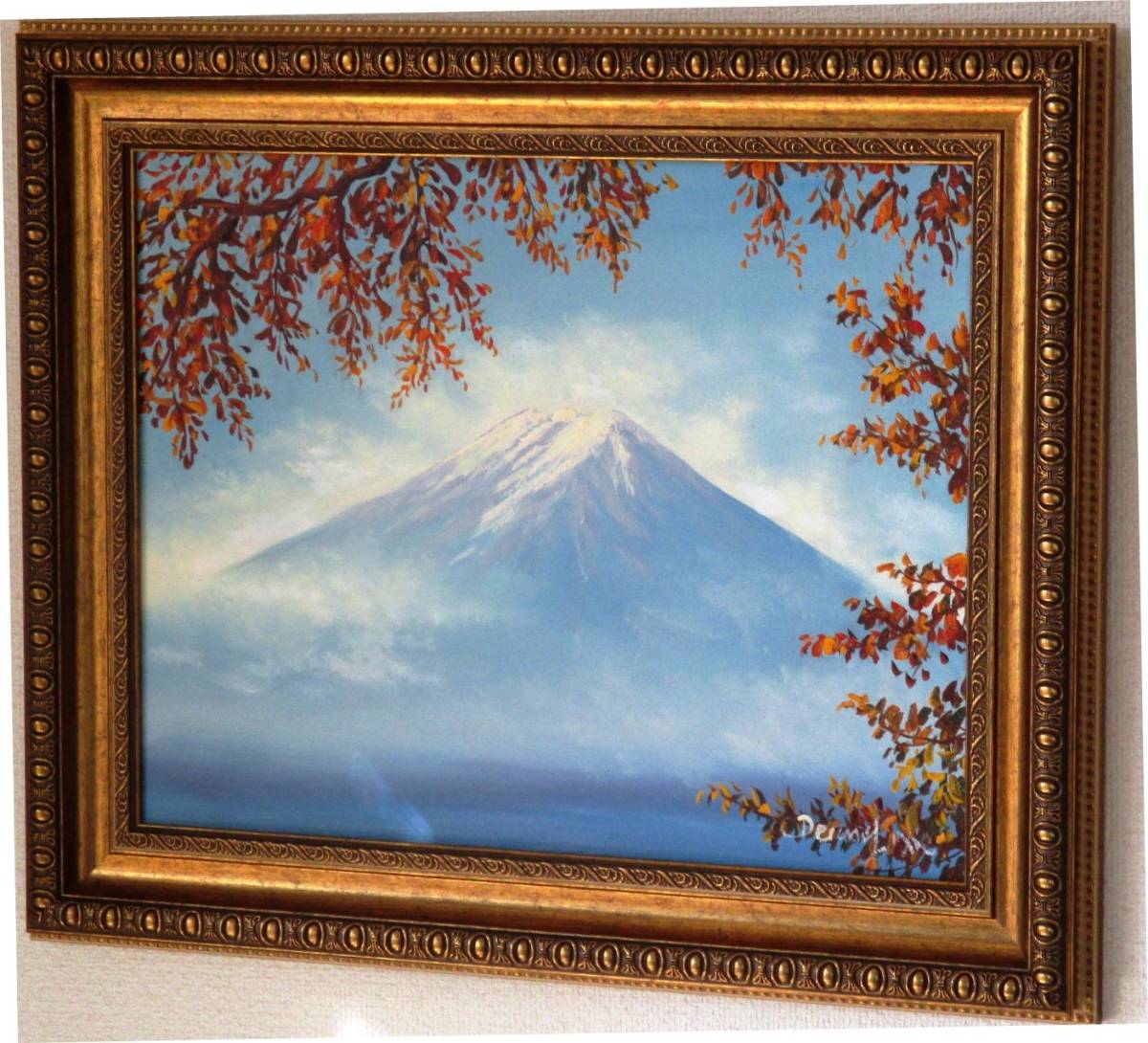 富士山絵画 油絵 風景画　紅葉富士山 F6　ＷＧ147 　お部屋のイメージを変えて下さい。_画像9