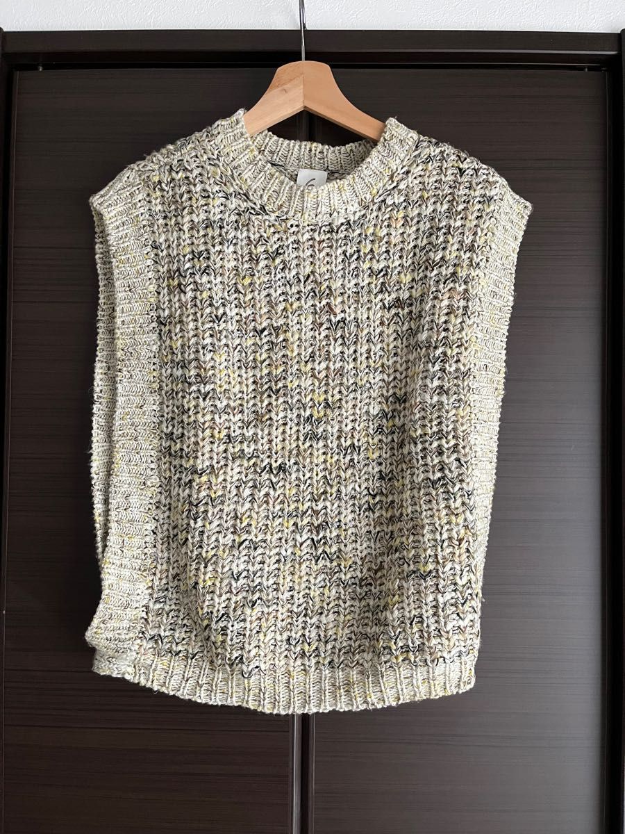 murral mixed knit vest topフレームミックスニットベスト 一番の www