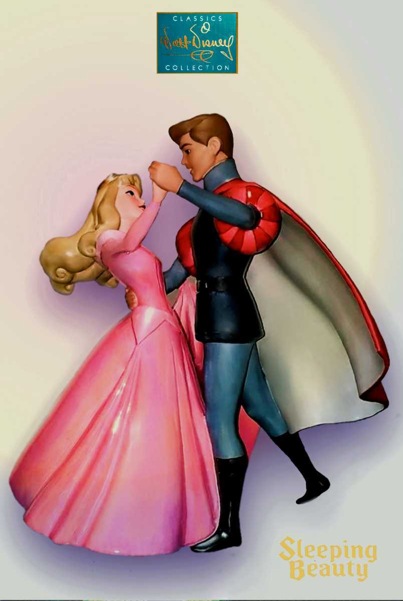 稀少 幻の限定品　WDCC Sleeping Beauty　眠れる森の美女 A Dance in the Clouds Princess Aurora ＆ Prince Philip. Briar Rose.