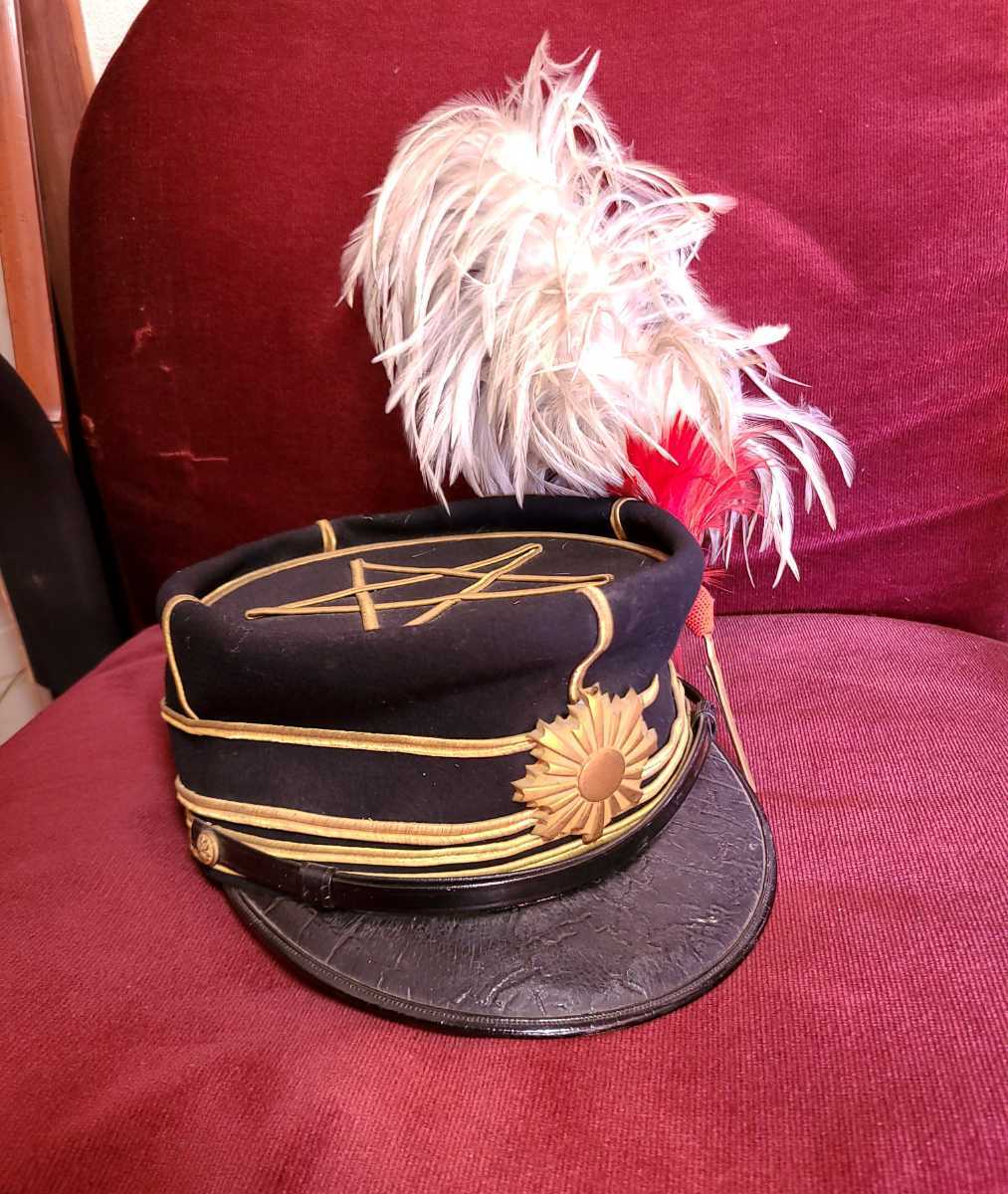 Yahoo!オークション - 旧日本陸軍 大礼帽 軍服 軍帽 帽子 羽根飾り付き