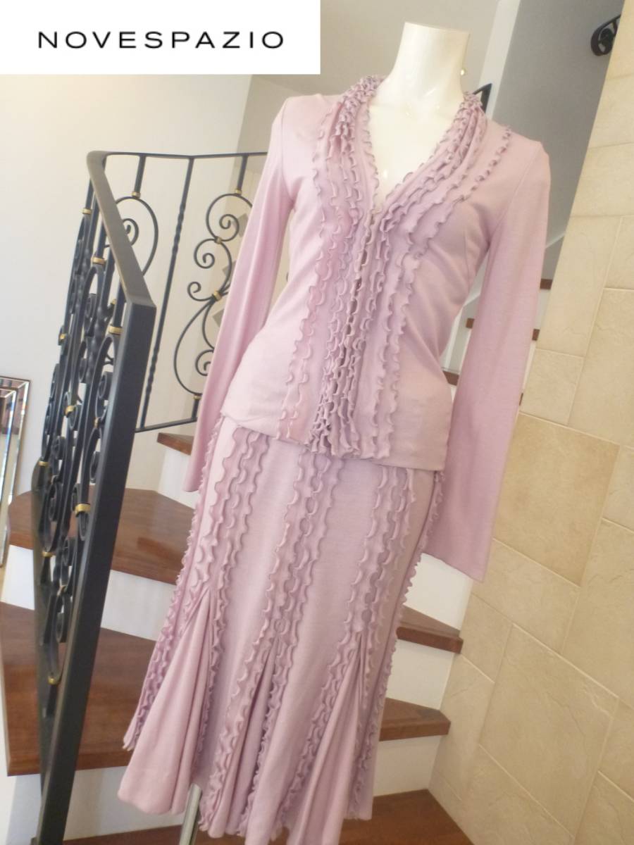 6万 超美品 NOVESPAZIO ノーベスパジオ ☆ラベンダー系 フレンチフリル