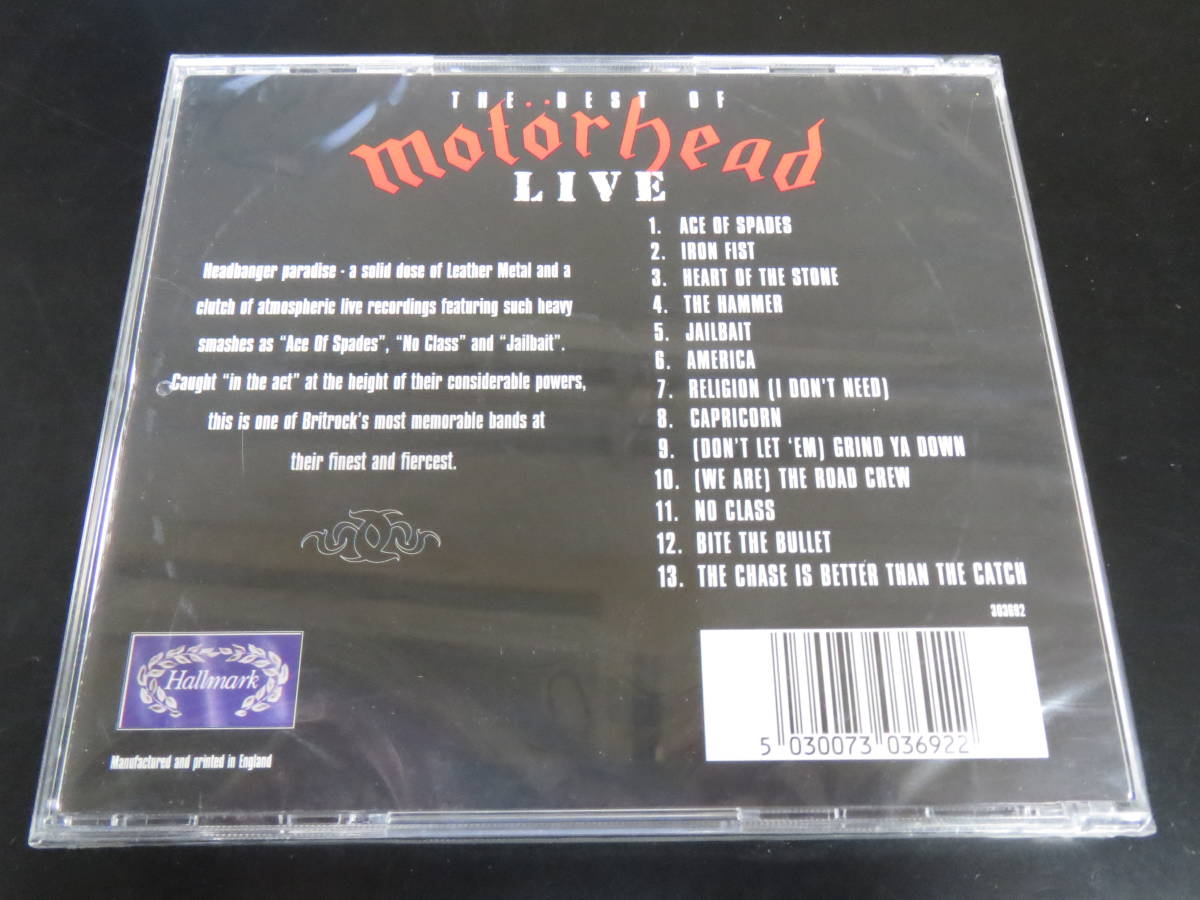 未開封新品！Motorhead - The Best of Motorhead Live 輸入盤CD（イギリス 303692, 2002）