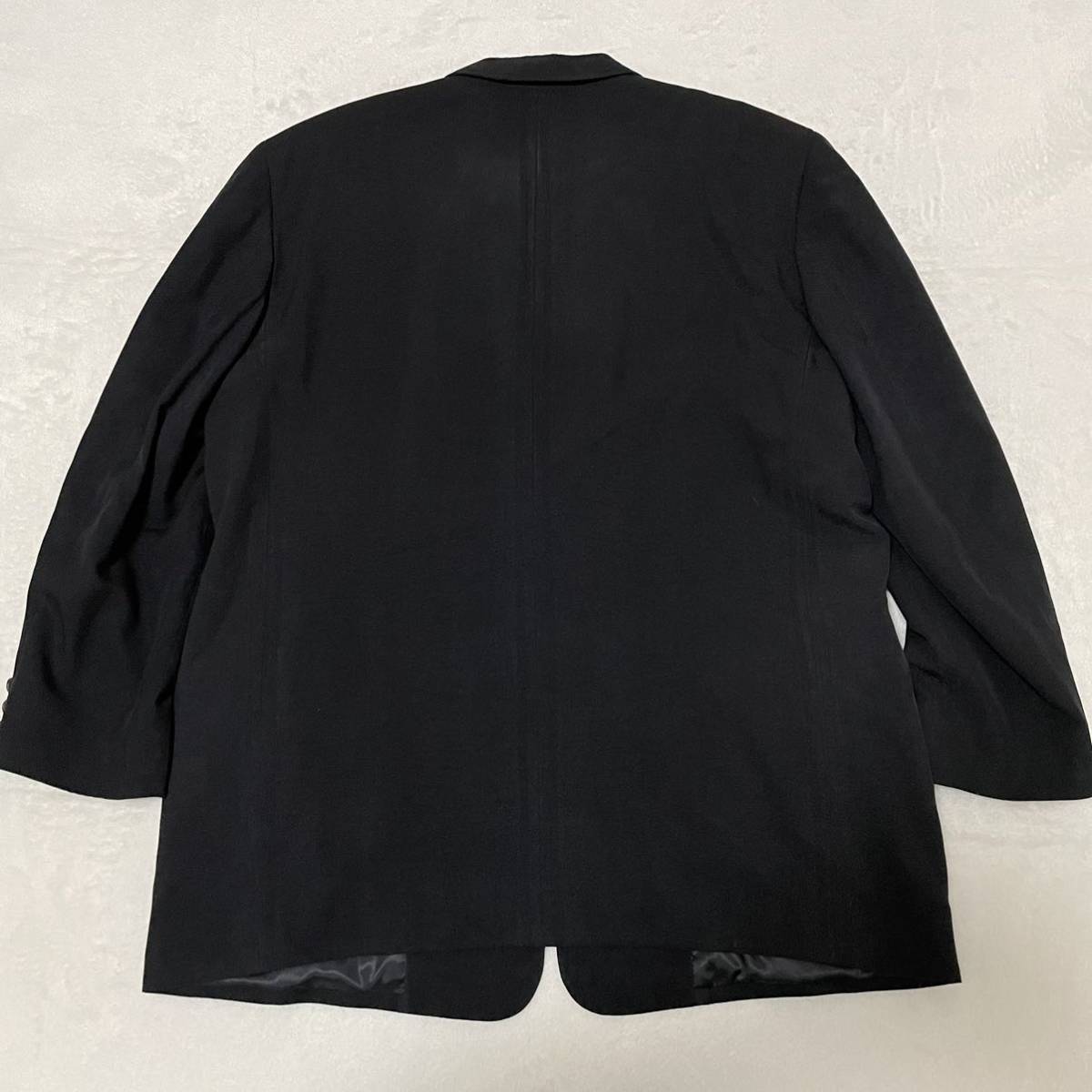 パパス【極上シルク100%】PAPAS テーラードジャケット　52 / XLサイズ以上 ブラック　メンズ_画像9