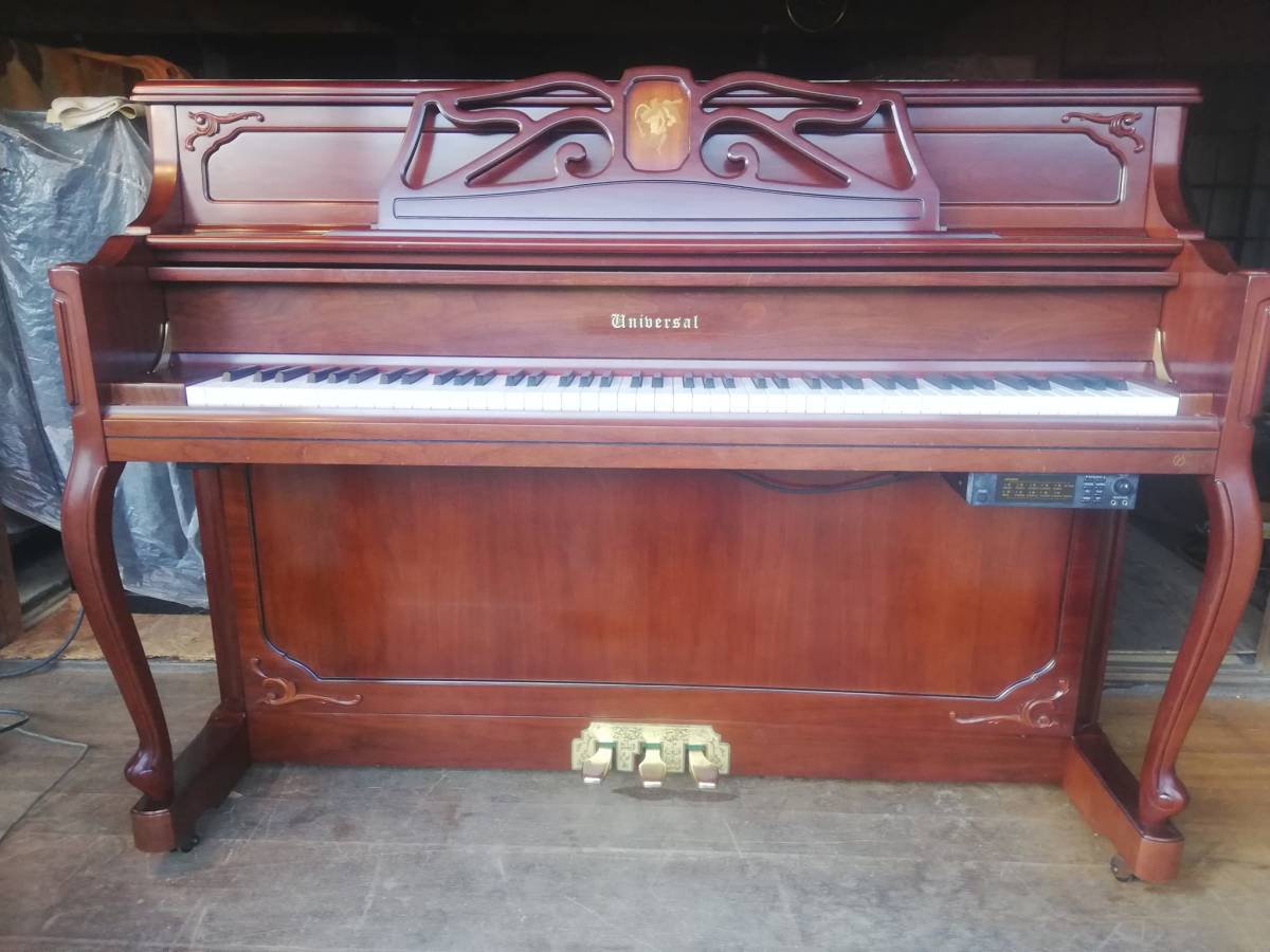  wood grain cat pair stylish type still 20 -years old! silent is inspection & parts have been changed ./to Toro. house piano atelier 