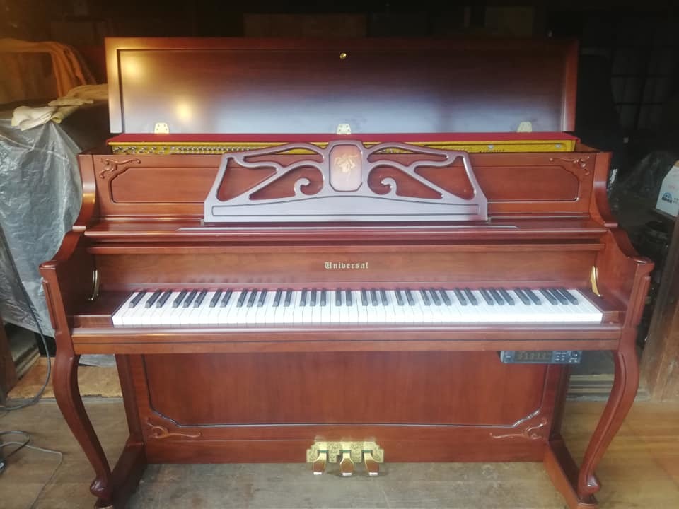  wood grain cat pair stylish type still 20 -years old! silent is inspection & parts have been changed ./to Toro. house piano atelier 