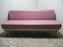  pink 2 seater sofa 2P sofa love sofa simple imitation leather approximately 150×70.5.* receipt welcome *... bench 