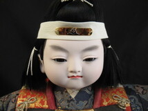 伝統工芸品 真多呂人形 凱旋桃太郎 日本人形 高さ約45㎝ ガラスケース 台 元箱 飾り_画像4