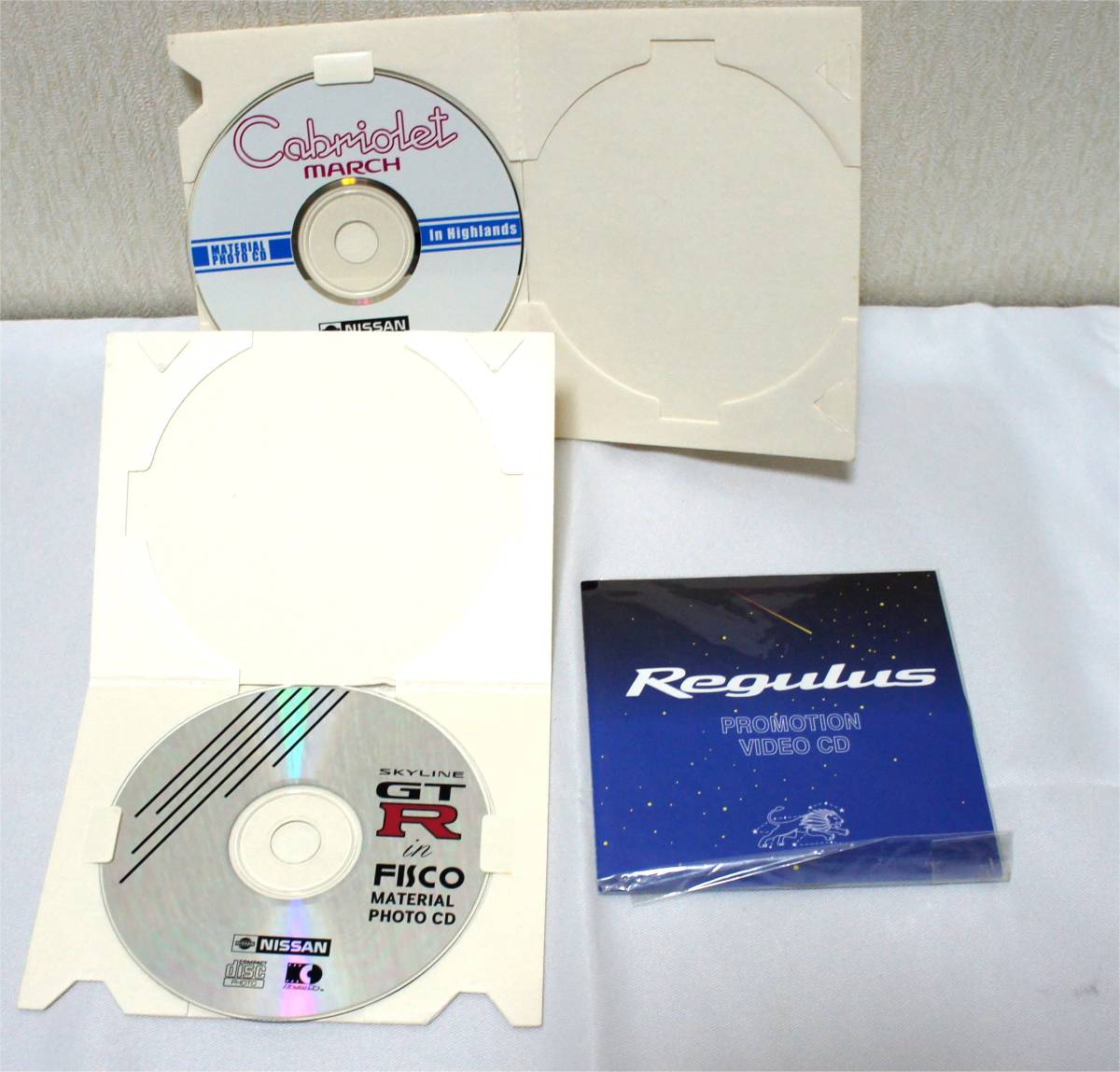 日産GT-R(フォトCD)／マーチ(フォトCD)/レグラス(ビデオCD) 販促画像CD３点まとめて　NISSAN_画像1