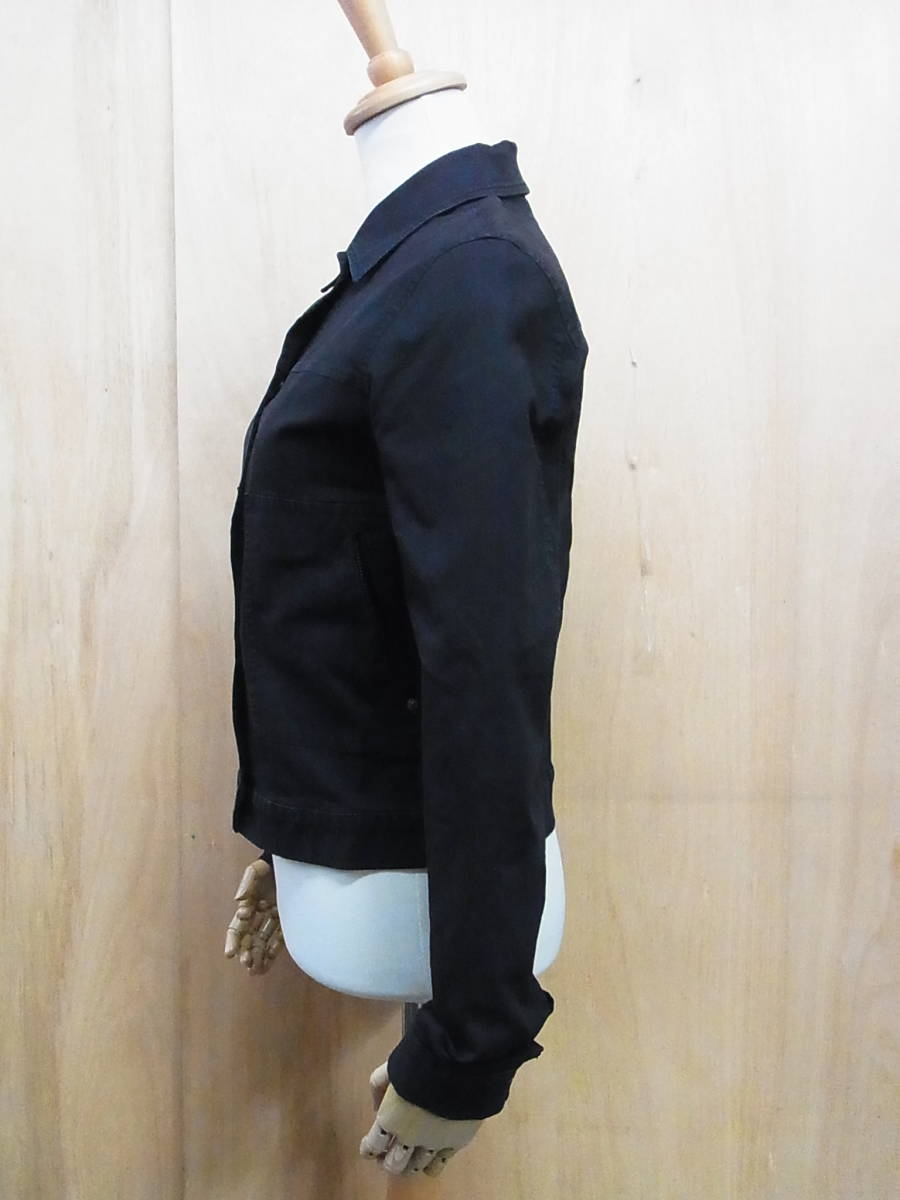 TS beautiful FENDI Fendi Vintage snap-button stretch cotton jacket black size 40