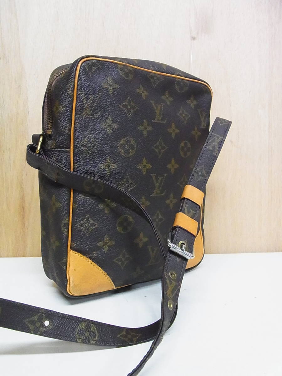 TS 良好 LOUIS VUITTON ルイヴィトン モノグラム ダヌーブ レザーショルダバッグ 鞄_画像2
