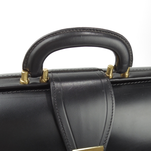 極上★(英)パップワース/PAPWORTH製 【Peal&co/ブルックスブラザーズ別注/ダレスバッグ】レザー/メンズ/ビジネス/バッグ/鞄/黒★N5861