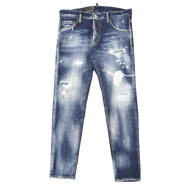 なデニムで 新品正規品 DSQUARED2 SKINNY DAN ブラックデニム 42 JMG2C