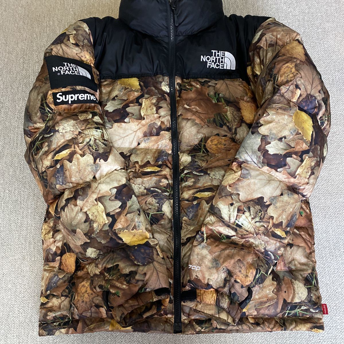 Supreme The North Face Nuptse Jacket Sサイズ Leaves 枯葉