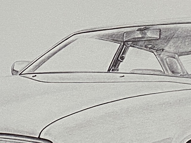  Nissan NISSAN Y31 Cima [ pencil sketch ] famous car old car illustration A4 size amount attaching autographed 