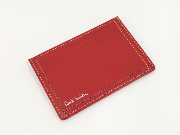 【中古】Paul Smith カードケース レザー レッド_画像5