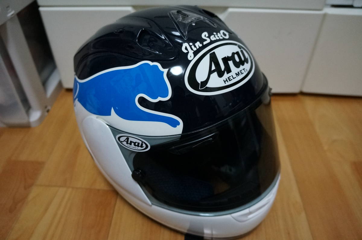 Yahoo!オークション - 激レア Arai RX-7RR4 斎藤 仁 選手 実使用 Yahoo!オークション - 激レア Arai RX-7RR4 斎藤 仁 選手 実使用