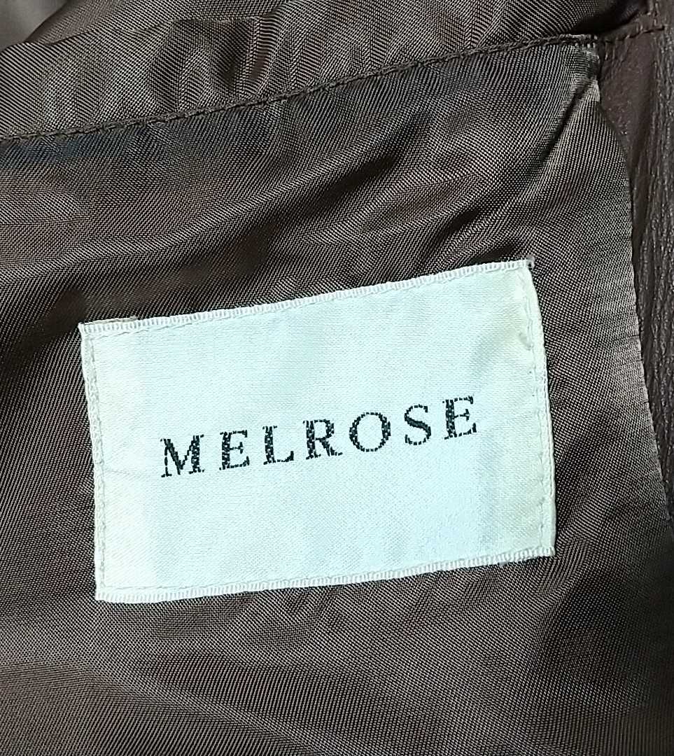 MELROSE メルローズ レザージャケット レザーピーコート ブラウン 牛革 日本製 メンズメルローズ MEN'S MELROSE_画像5
