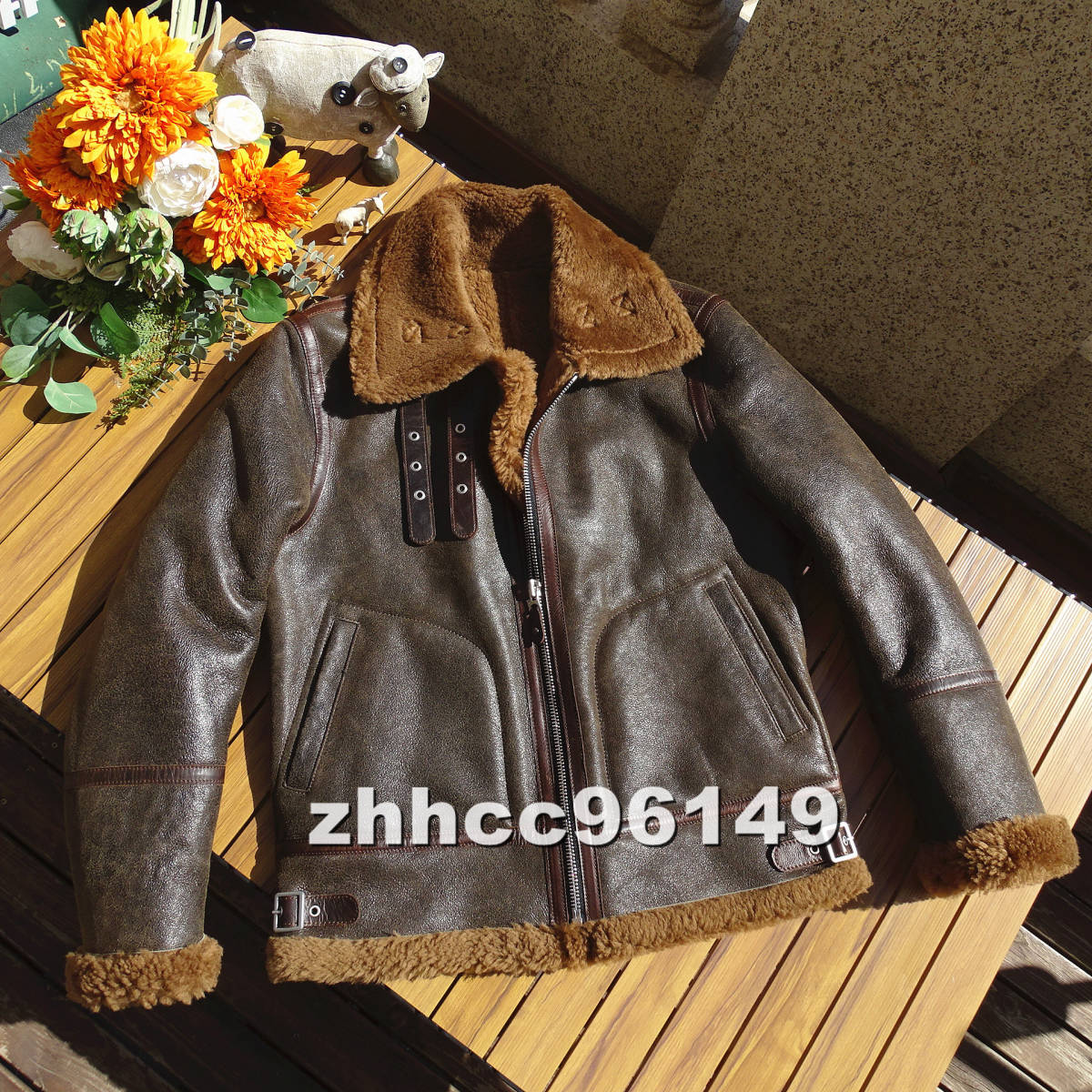■高品質■B6メンズ フライトジャケット最上級羊革 ラムウール裏地 レザージャケット 毛皮 ブルゾン 厳冬対策