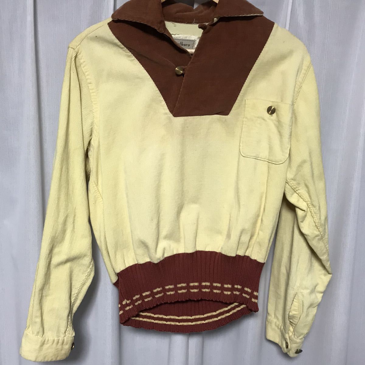 新品同様 50s Marlboro ツートーン リブシャツ ビンテージ ロカビリー Mサイズ 新品同様 50s Marlboro ツートーン リブシャツ ビンテージ ロカビリー Mサイズ