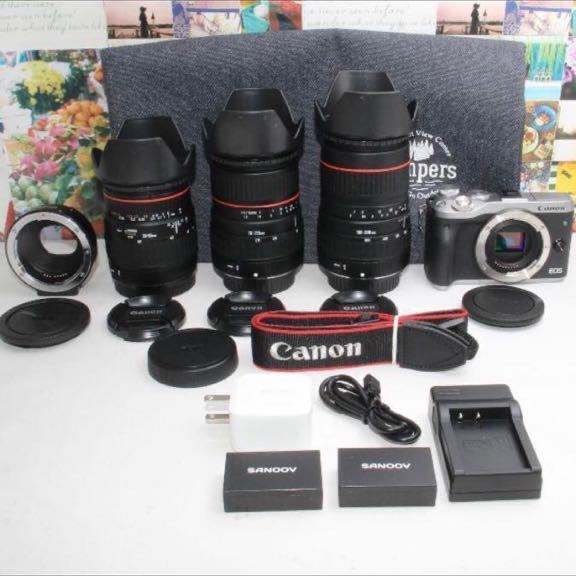 予備バッテリー付CANON EOS M6 超望遠トリプルズームセット|PayPayフリマ