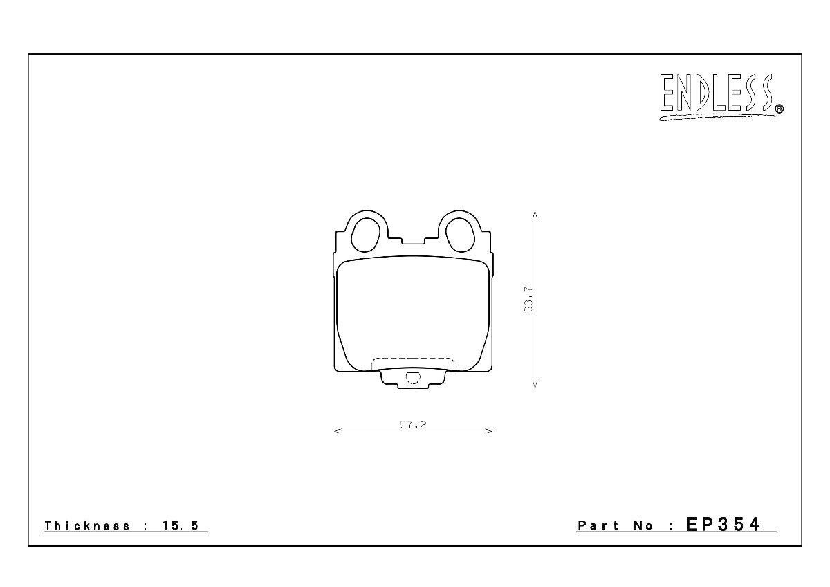 エンドレス ブレーキパッド TYPE R EP354 リア トヨタ クラウン JZS171 (NA) JZS175 ENDLESS 足回り 送料無料_画像3