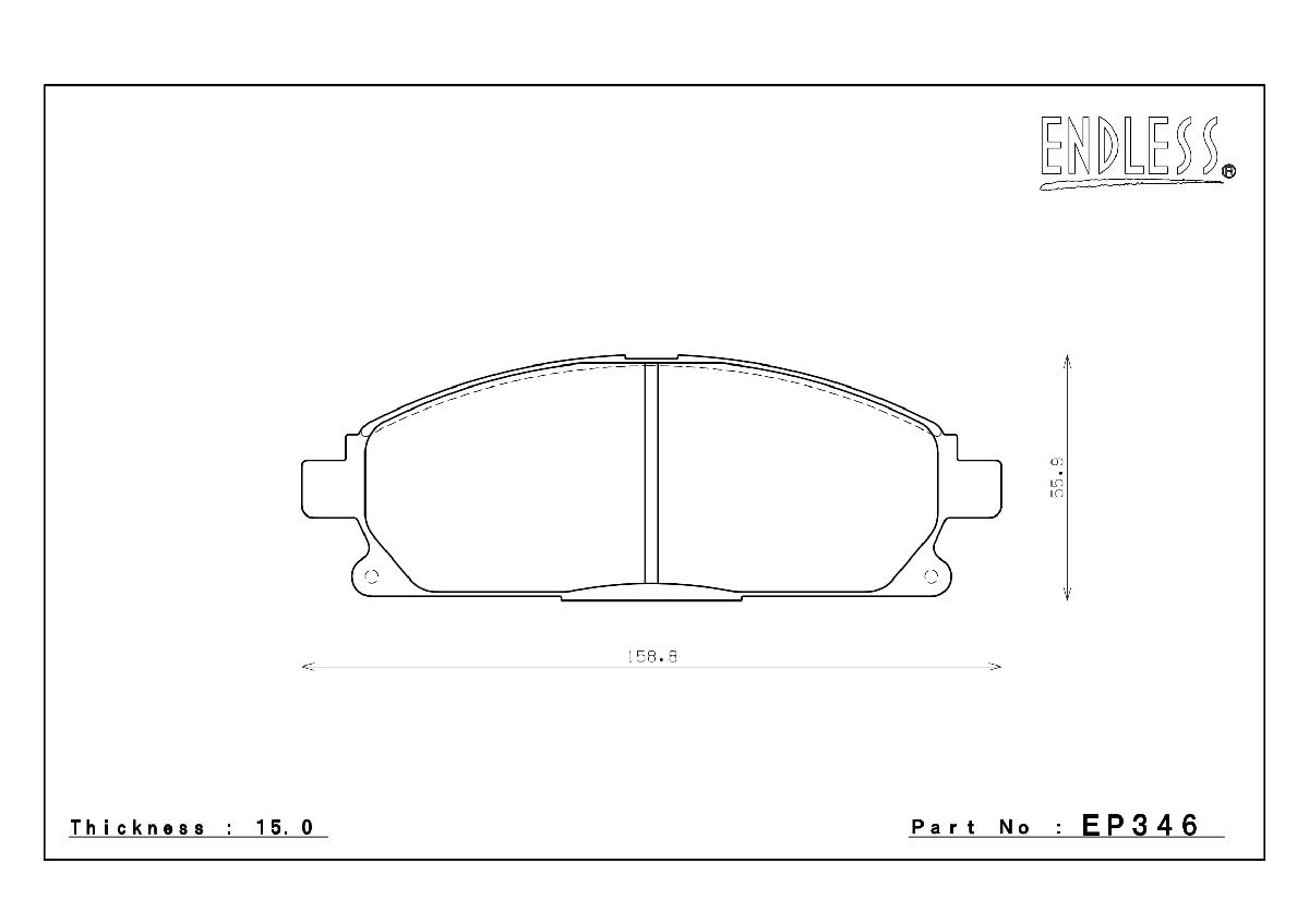 エンドレス ブレーキパッド MX72 EP346 フロント ニッサン エルグランド E50系 ENDLESS 足回り 送料無料_画像3