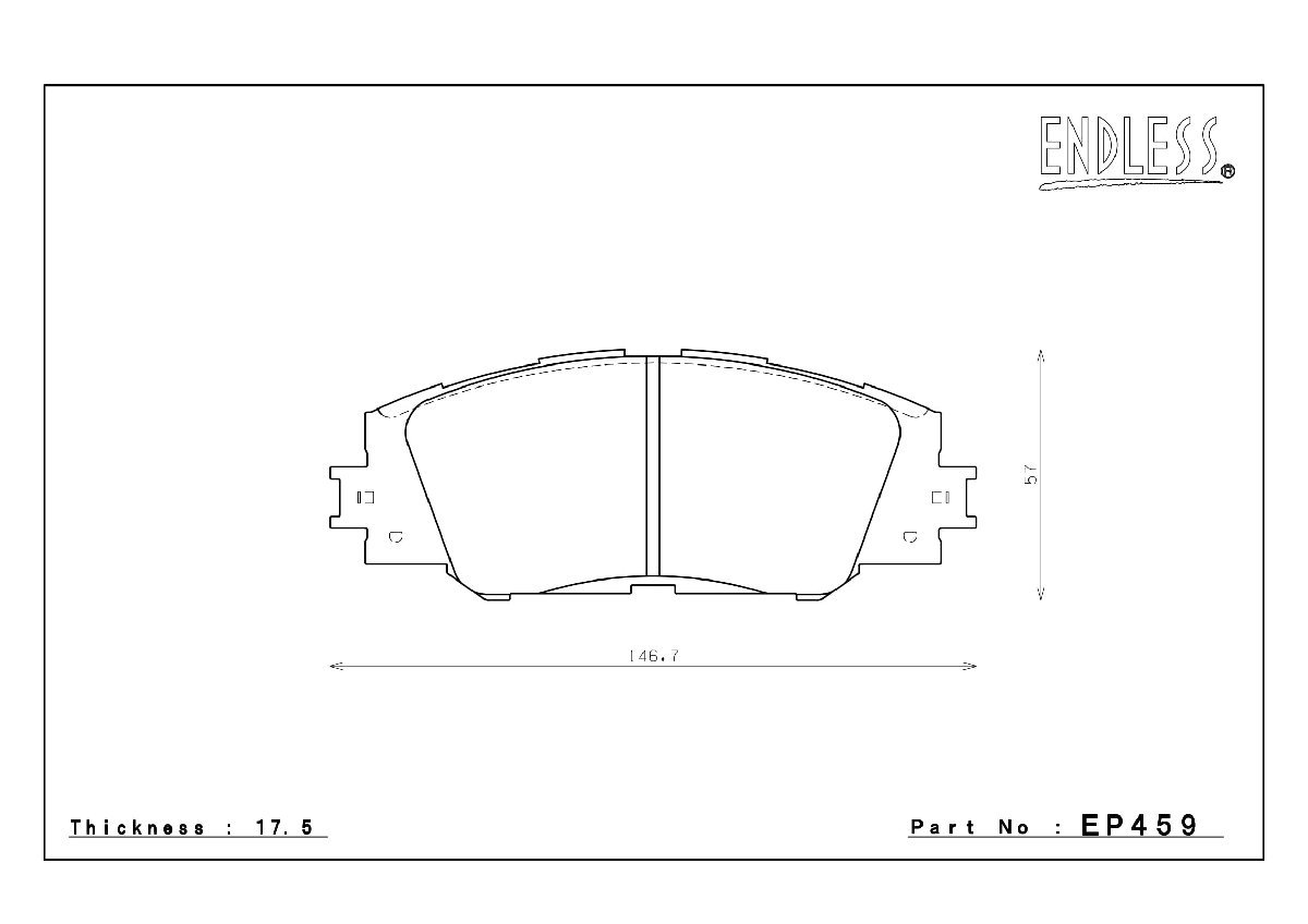 エンドレス ブレーキパッド SSY EP459 フロント トヨタ マークX ジオ ANA10/15 GGA10 ENDLESS 足回り 送料無料_画像3