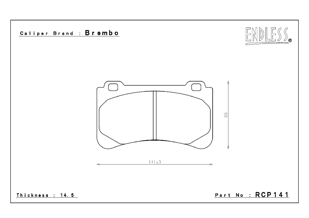 エンドレス ブレーキパッド SSM PLUS RCP141 リア スバル WRX VAB (S207) ENDLESS 足回り 送料無料_画像3