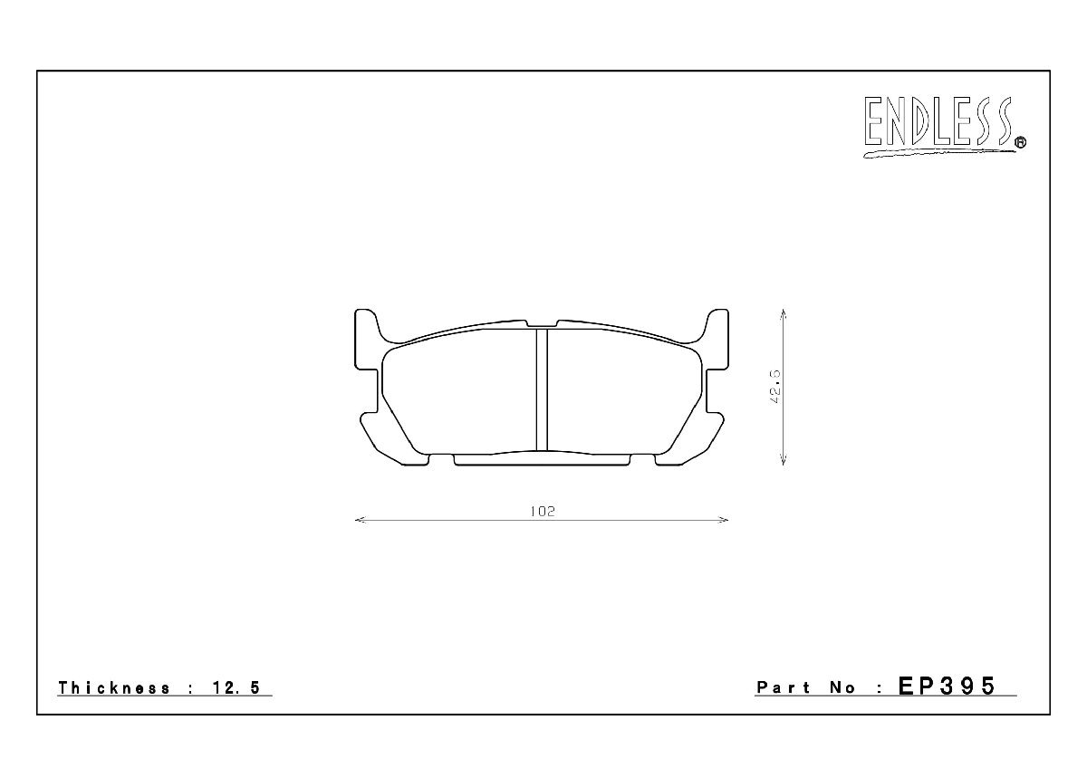 エンドレス ブレーキパッド SSY EP395 リア マツダ ロードスター・ユーノス ロードスター NB8C (ターボ) ENDLESS 足回り 送料無料_画像3