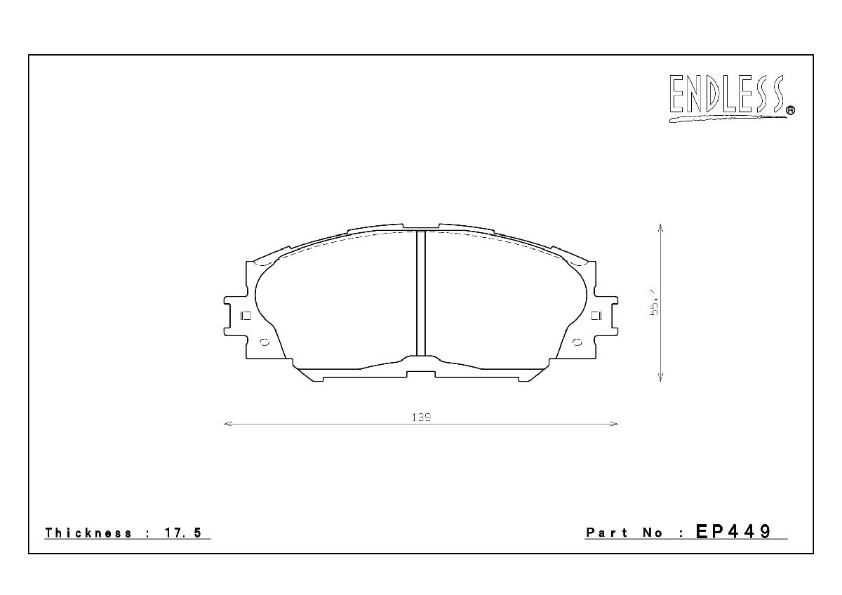 エンドレス ブレーキパッド SSY EP449 フロント トヨタ プリウスα ZVW40/41W (G's) ENDLESS 足回り 送料無料_画像3