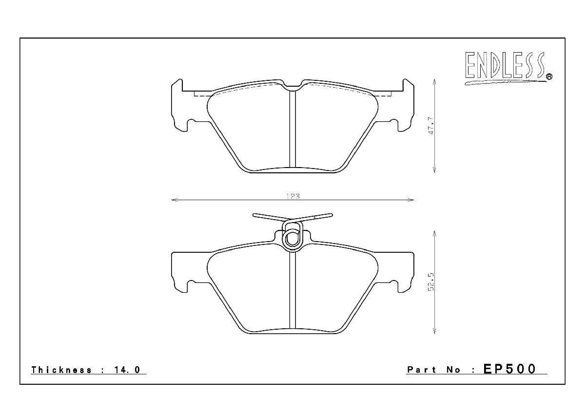 エンドレス ブレーキパッド CCRg EP500 リア スバル WRX VAG (S4 tS) ENDLESS 足回り 送料無料_画像3